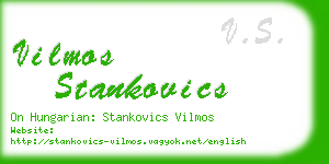 vilmos stankovics business card